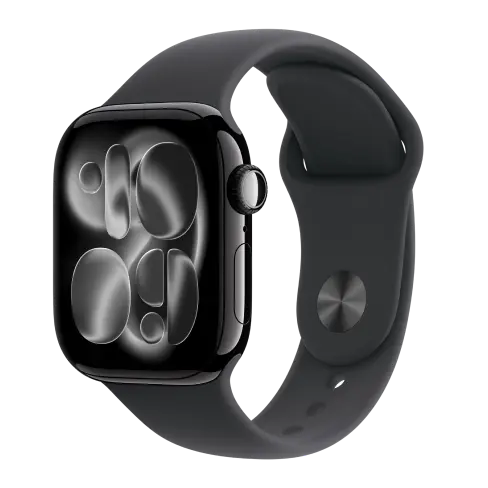 Apple Watch Series 11 42mm Jet Black Aluminium case with Black Sport Band