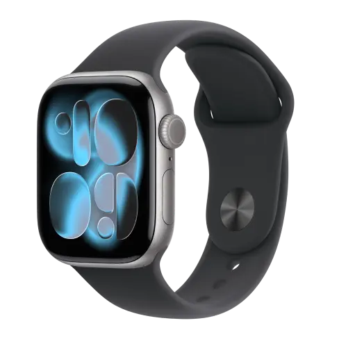 Apple Watch Series 11 42mm Jet Black Aluminium case with Black Sport Band
