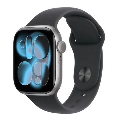 Apple Watch Series 11 42mm Jet Black Aluminium case with Black Sport Band