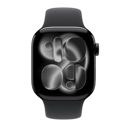 Apple Watch Series 11 42mm Jet Black Aluminium case with Black Sport Band